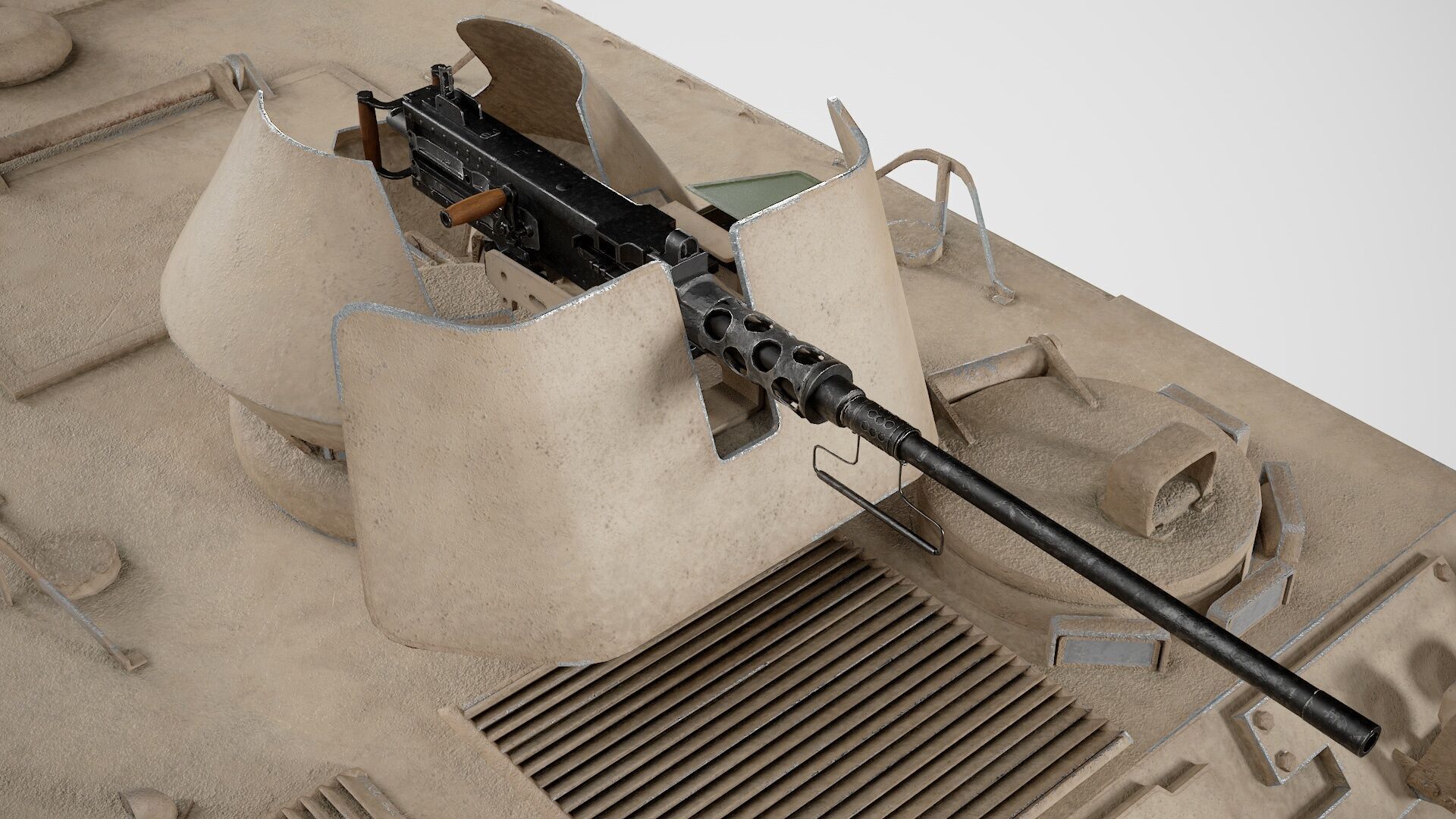 Lowpoly M113 Armored Personnel Carrier - Game-Ready Military Low-poly 3D model_3