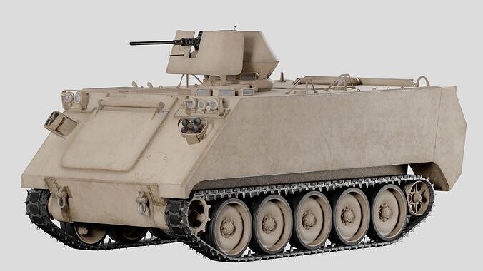 Lowpoly M113 Armored Personnel Carrier - Game-Ready Military Low-poly 3D model