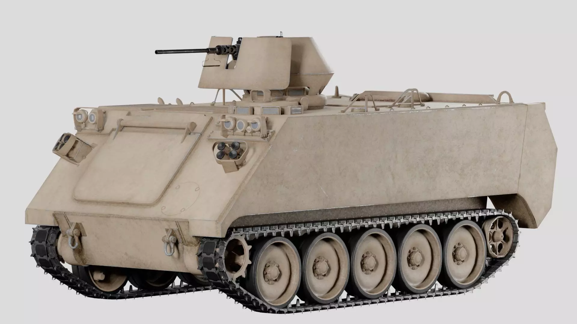 Lowpoly M113 Armored Personnel Carrier - Game-Ready Military Low-poly 3D model_0