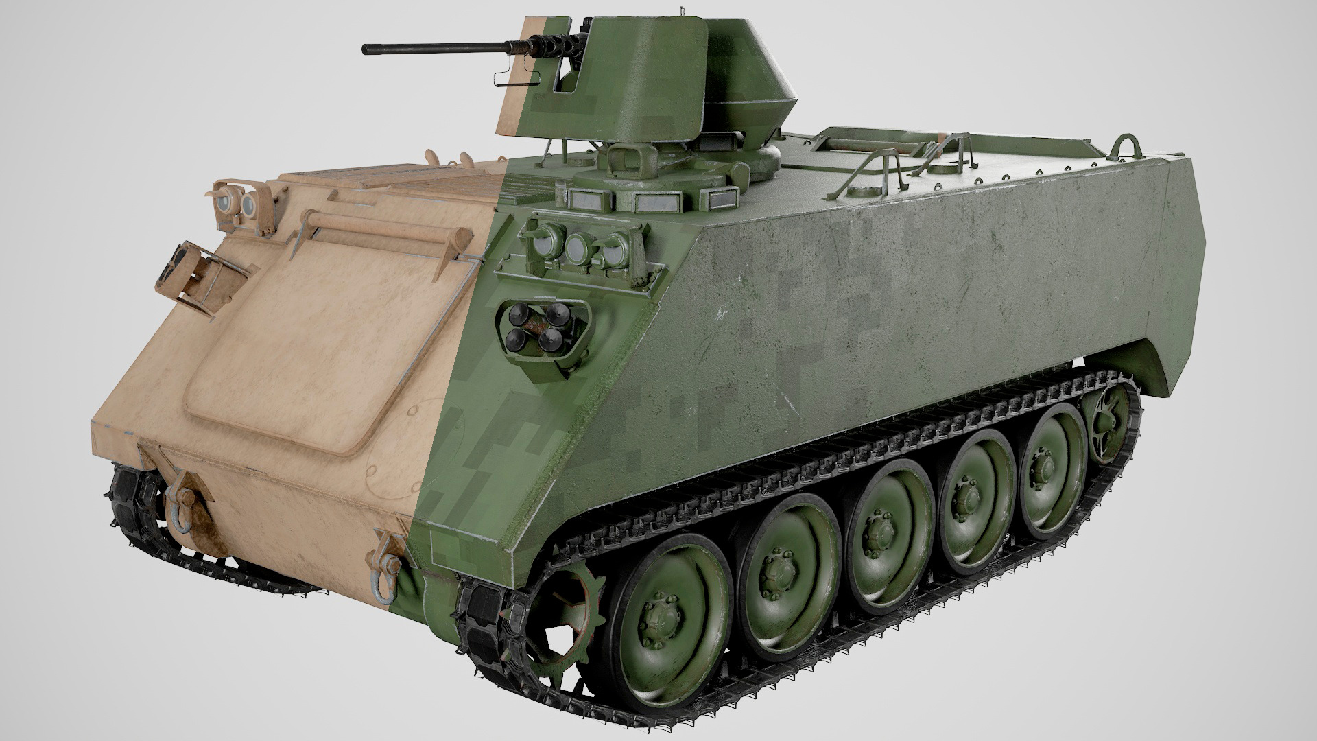 Lowpoly M113 Armored Personnel Carrier - Game-Ready Military Low-poly 3D model_1