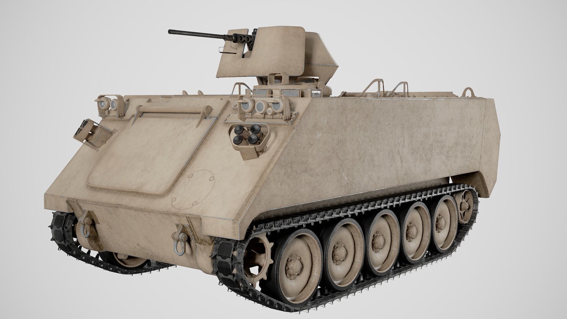 Lowpoly M113 Armored Personnel Carrier - Game-Ready Military Low-poly 3D model_5