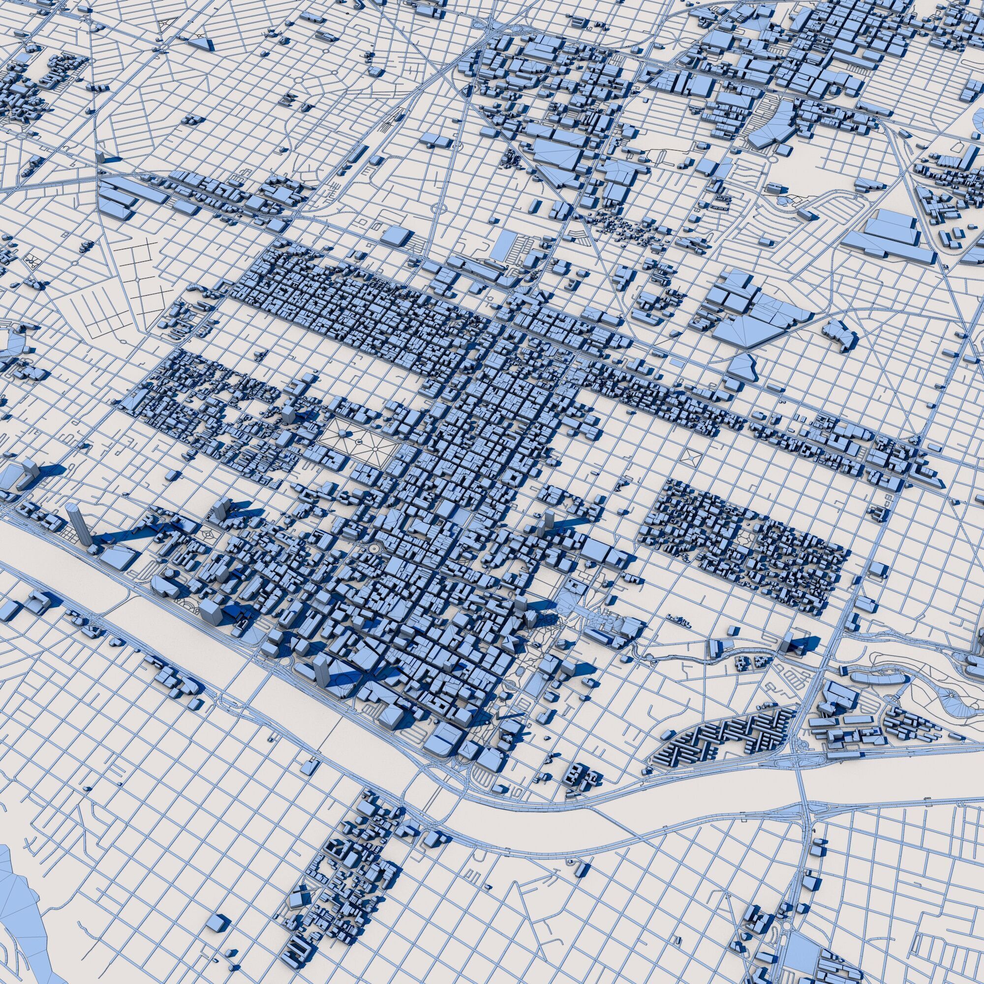 Monterrey City Mexico 3D model_8