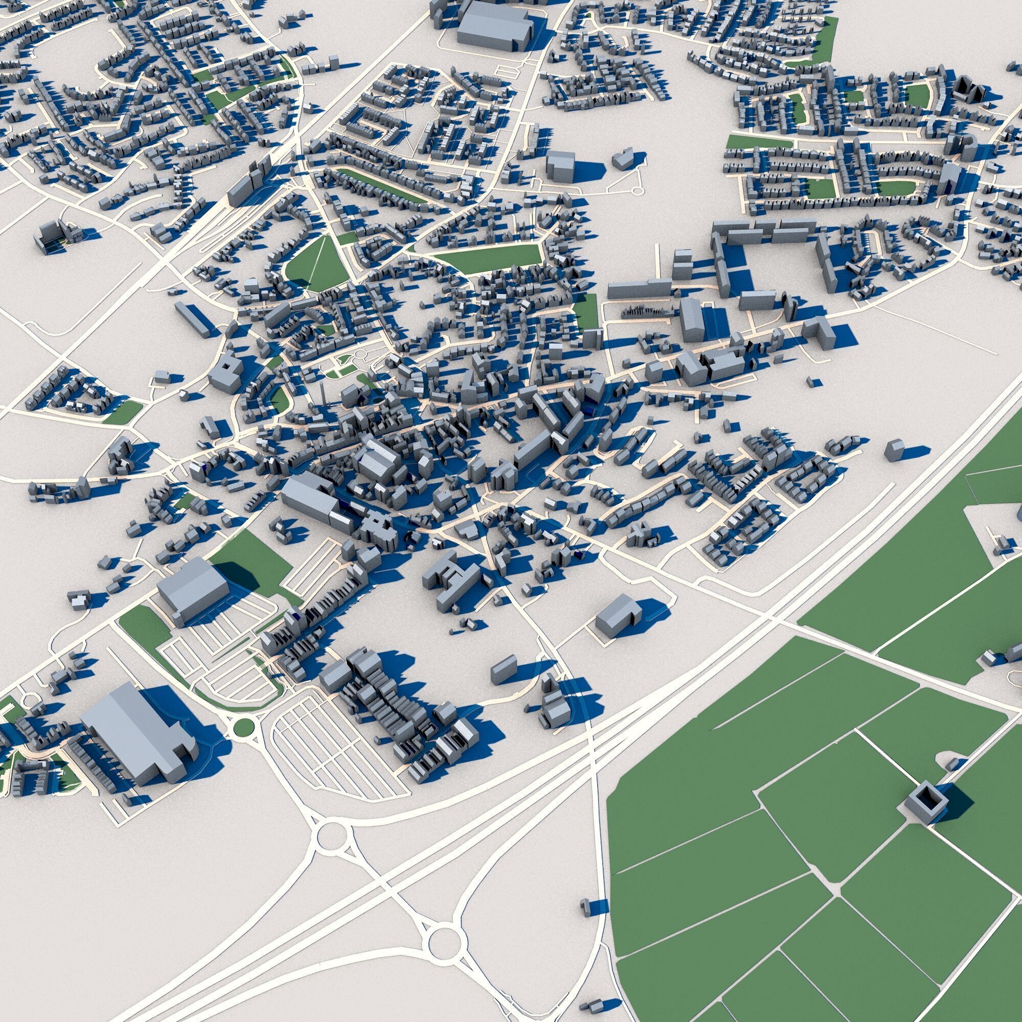 Kildare City Ireland 3D model_3