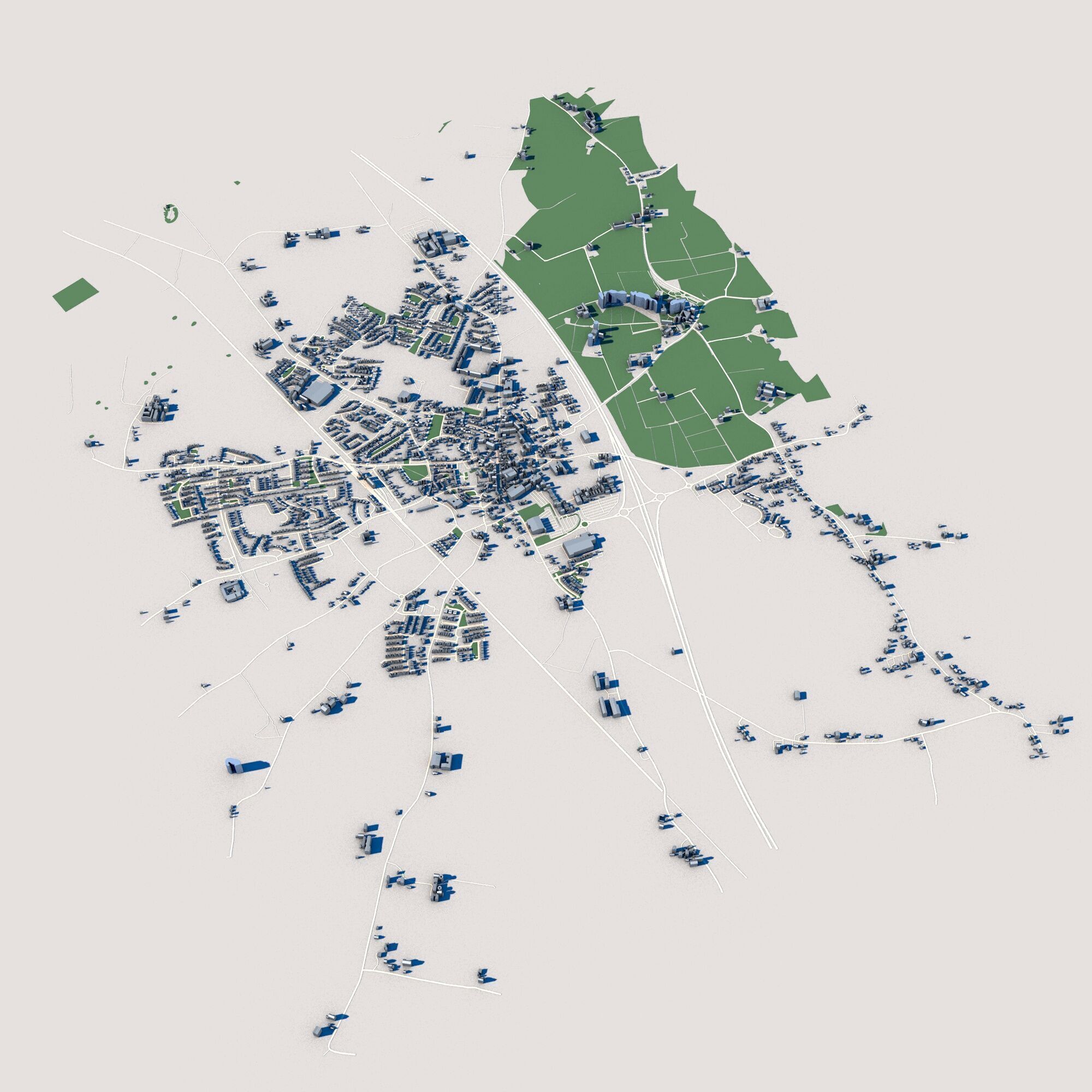 Kildare City Ireland 3D model_6