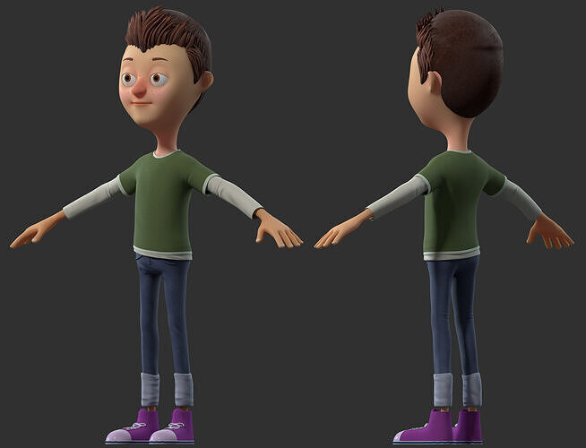 cartoon boy child 3D model