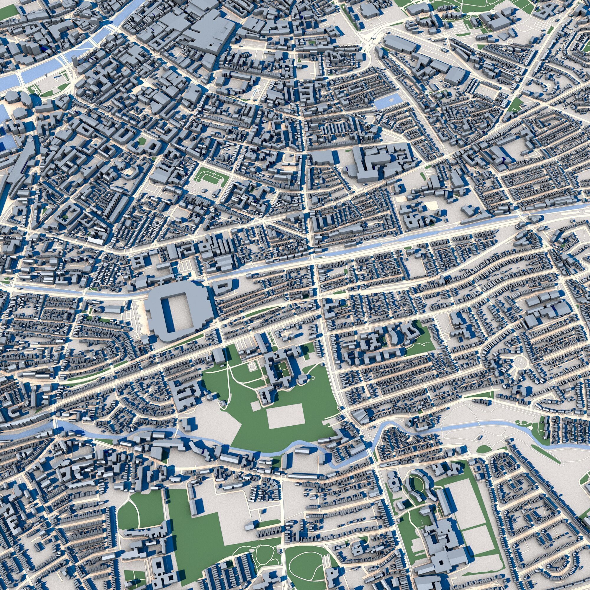 Dublin City Ireland 3D model_10