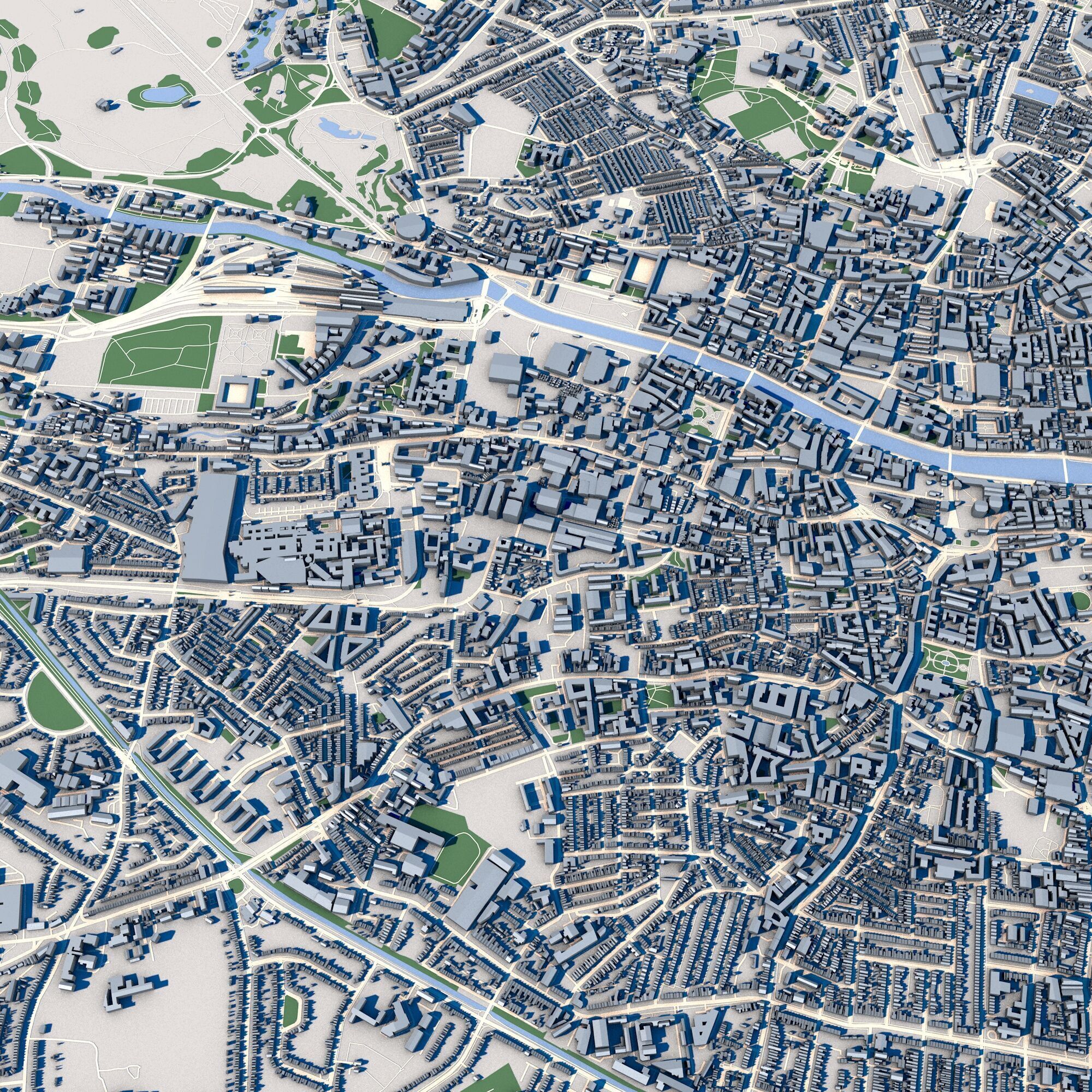Dublin City Ireland 3D model_6