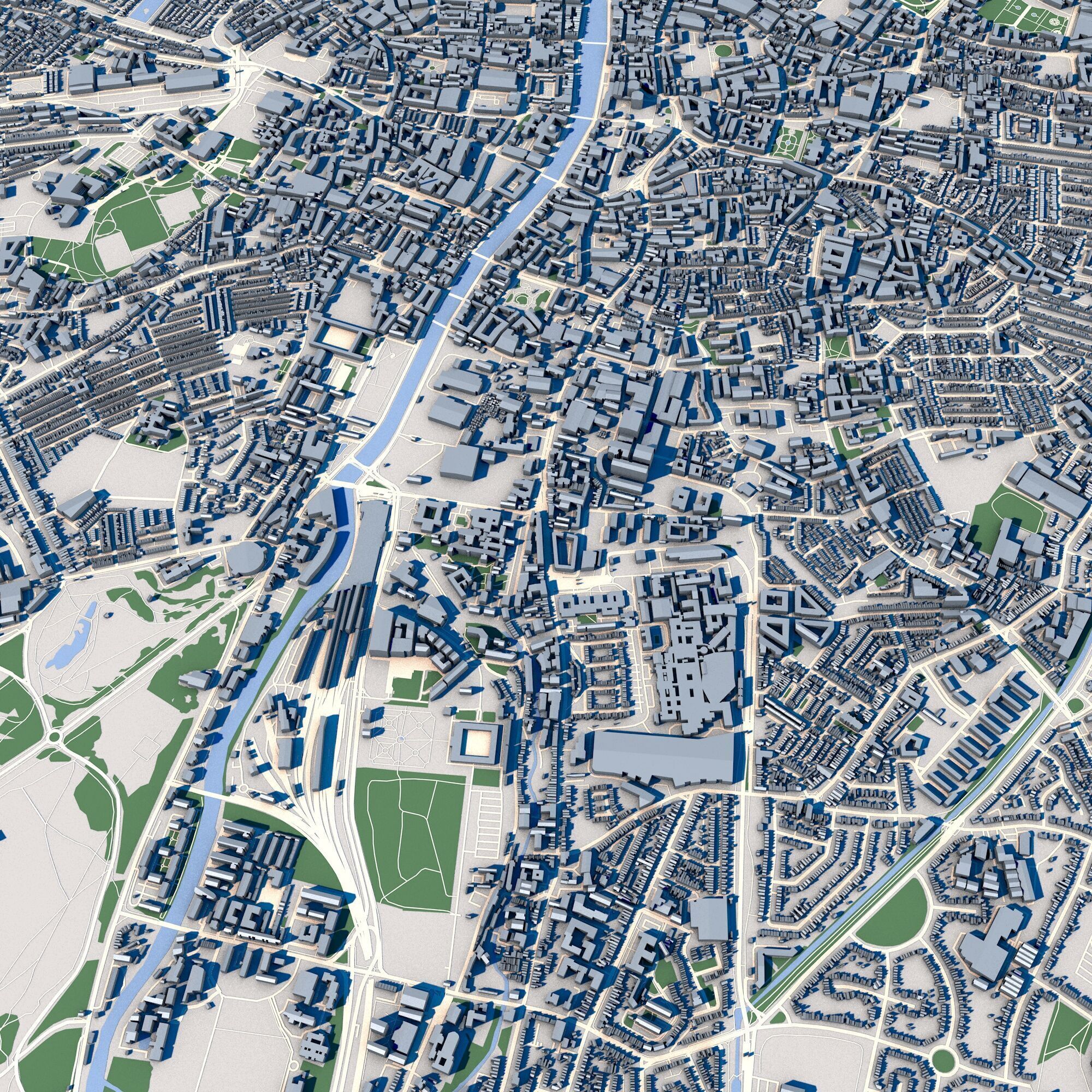 Dublin City Ireland 3D model_7