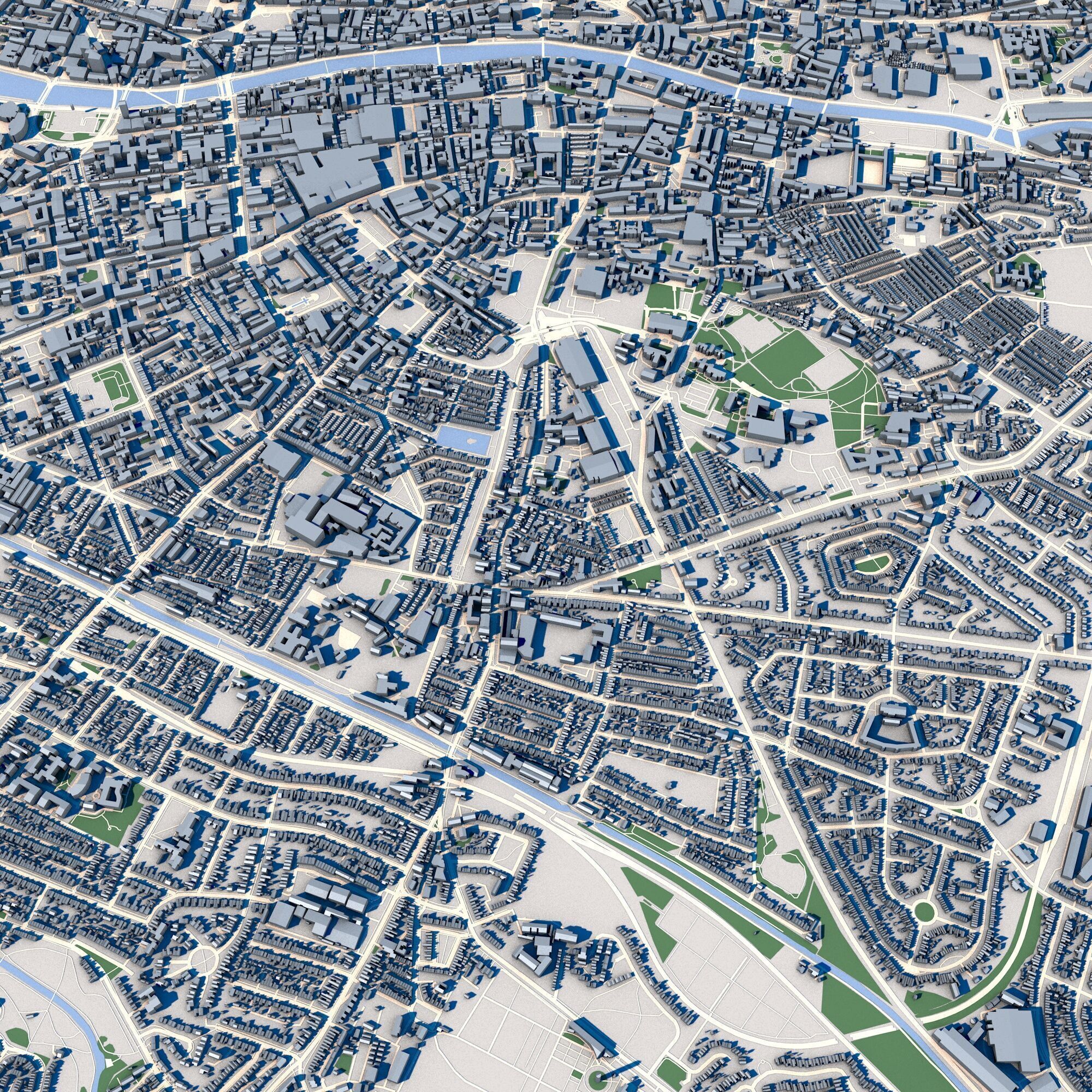 Dublin City Ireland 3D model_9