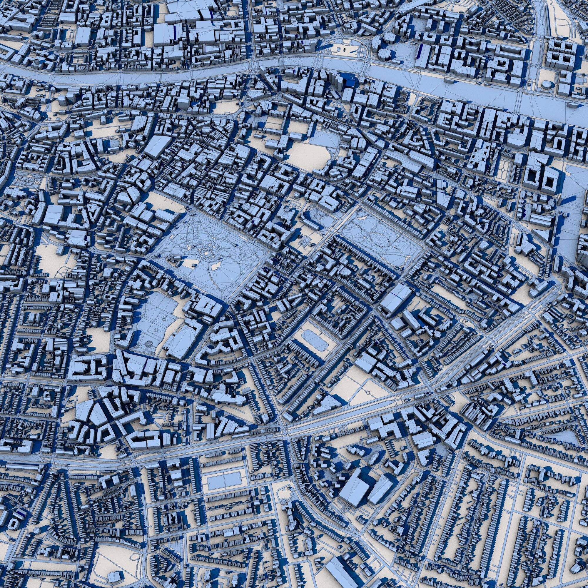 Dublin City Ireland 3D model_12