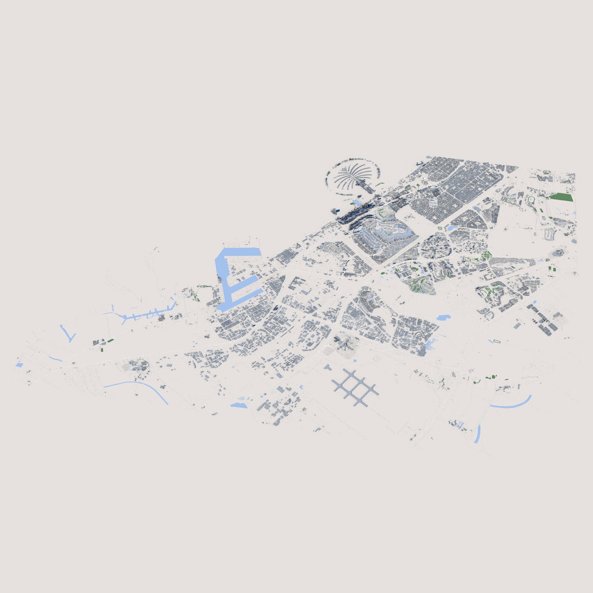 Dubai City United Arab Emirates 3D model_1