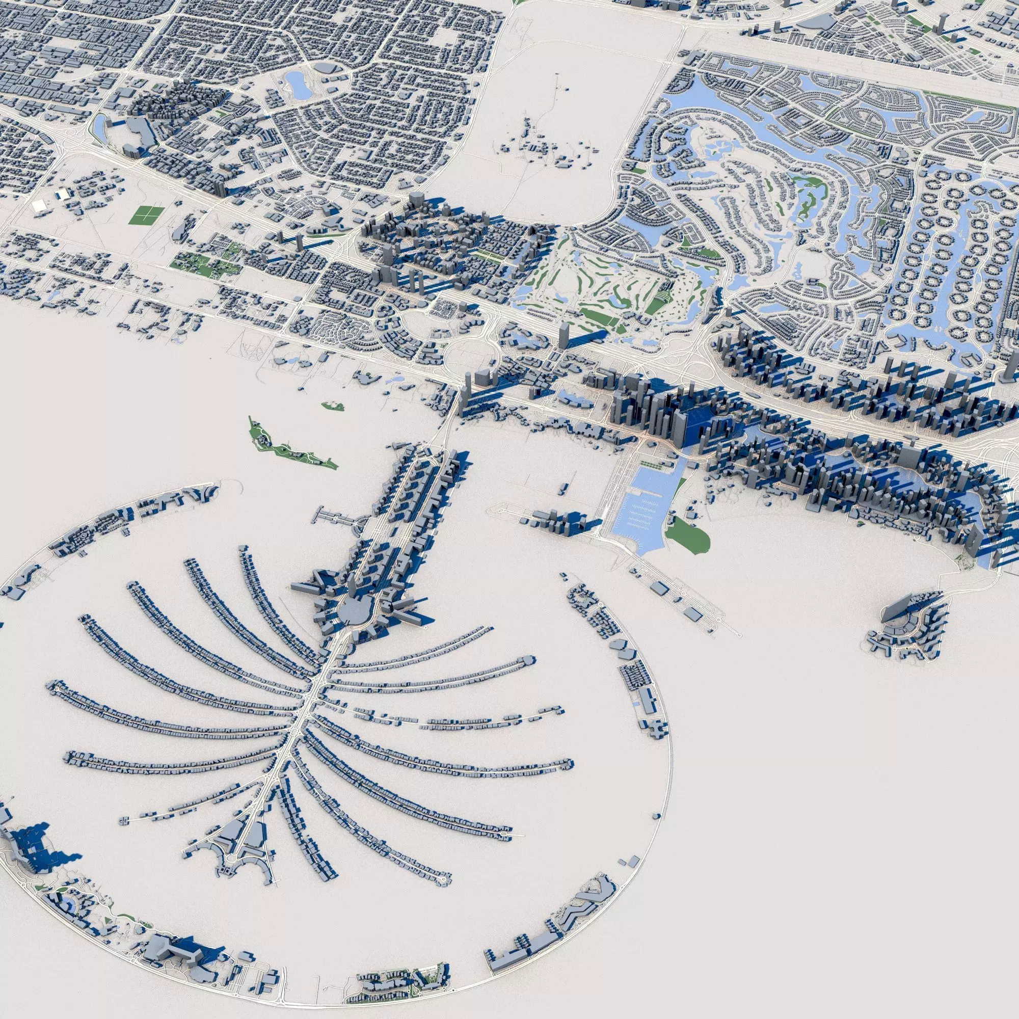 Dubai City United Arab Emirates 3D model_0