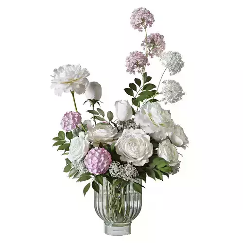 Flower Set 102  rose carnation hydrangea 