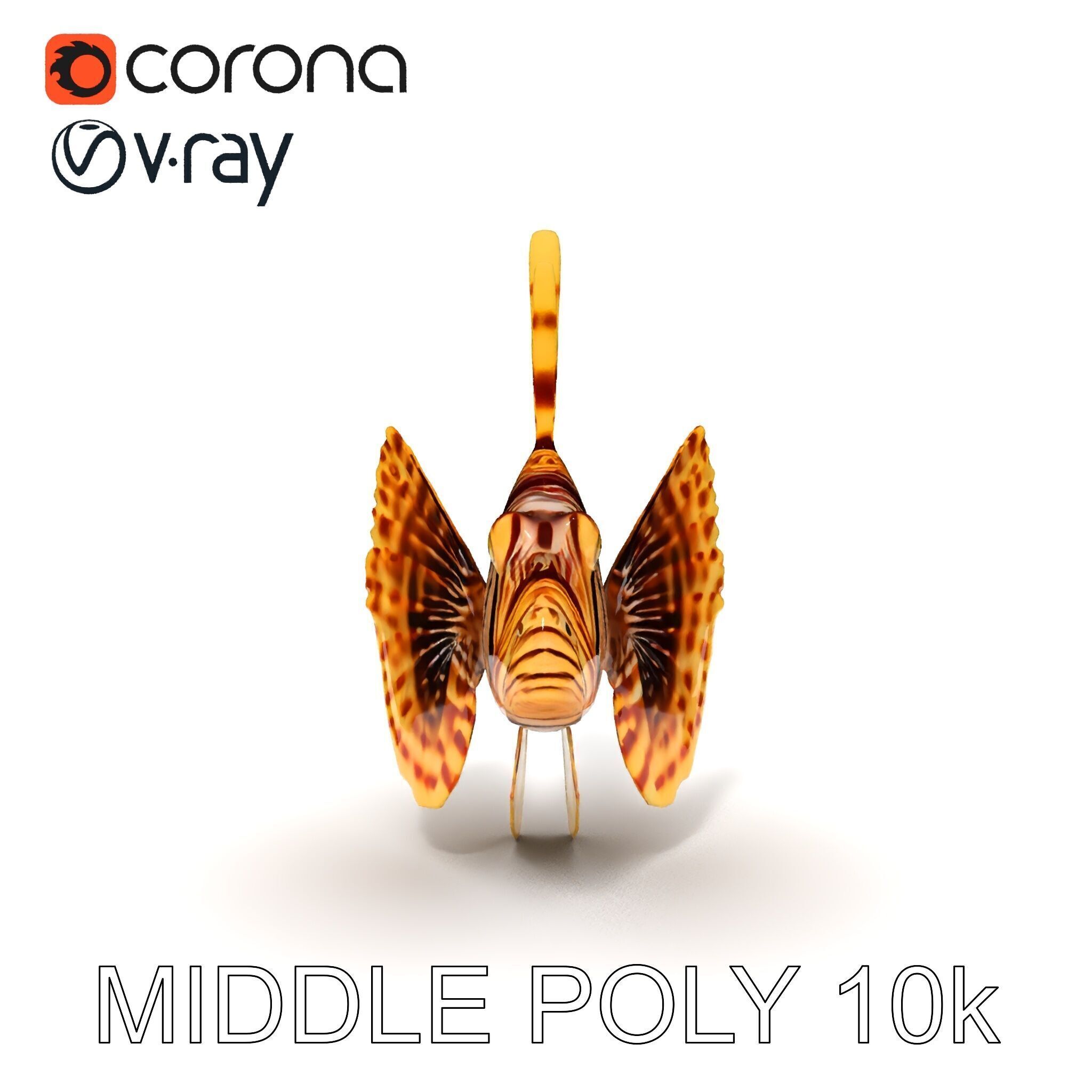 Lionfish D Model Pack for Aquatic Scenes Low-poly 3D model_26