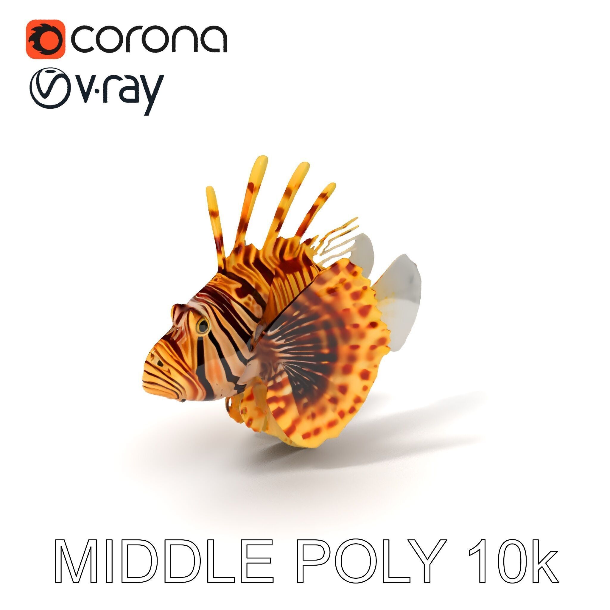 Lionfish D Model Pack for Aquatic Scenes Low-poly 3D model_33