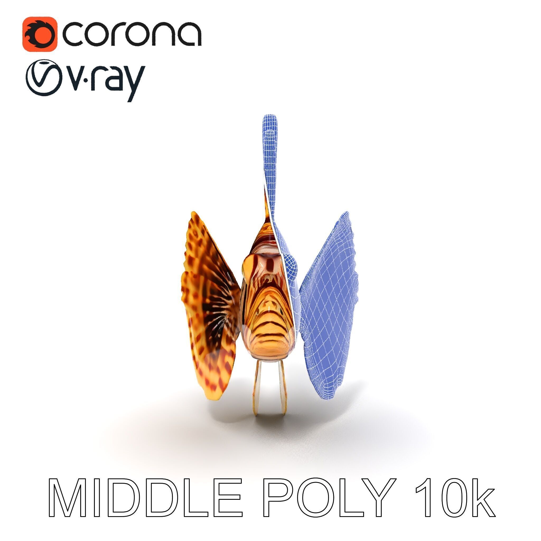 Lionfish D Model Pack for Aquatic Scenes Low-poly 3D model_31