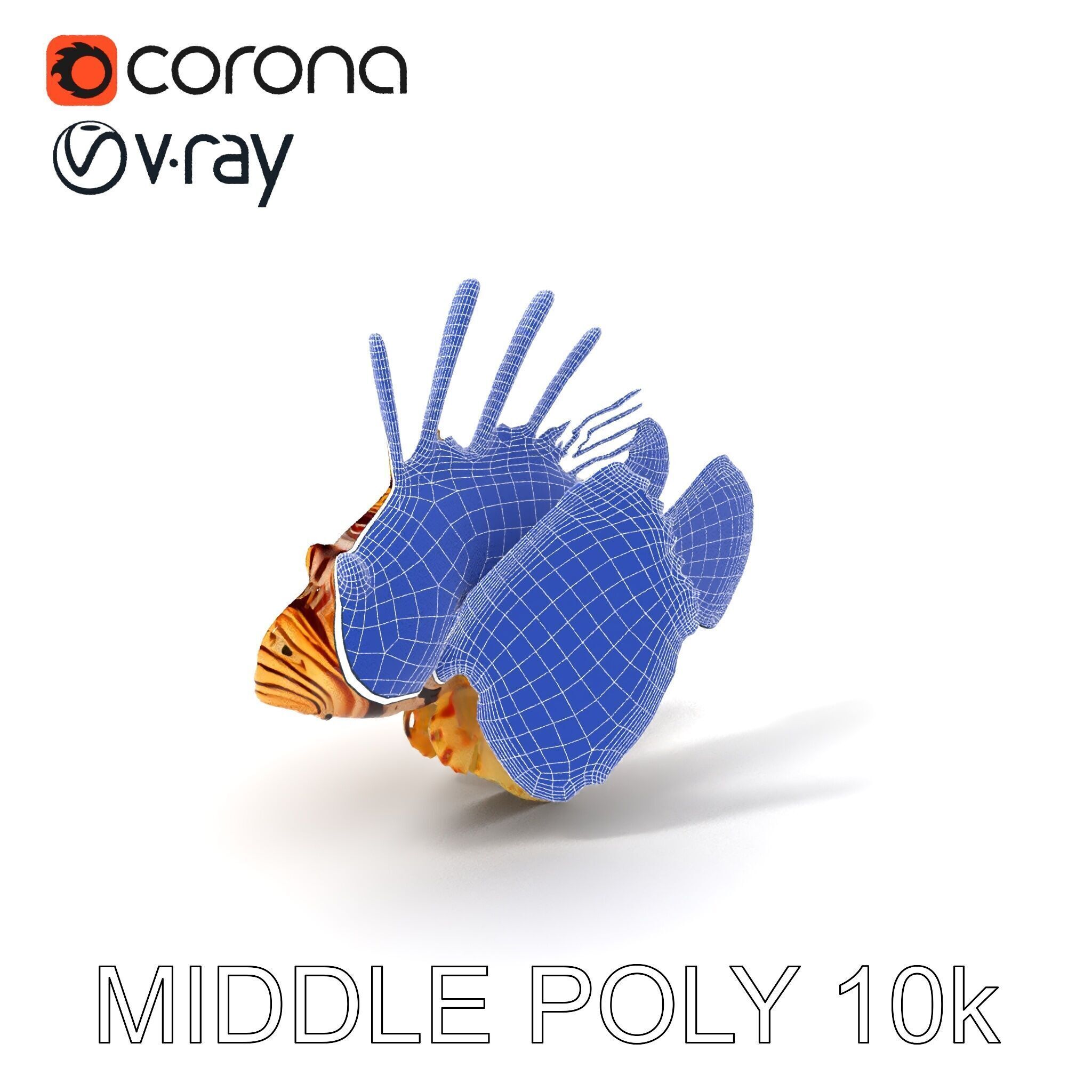 Lionfish D Model Pack for Aquatic Scenes Low-poly 3D model_28