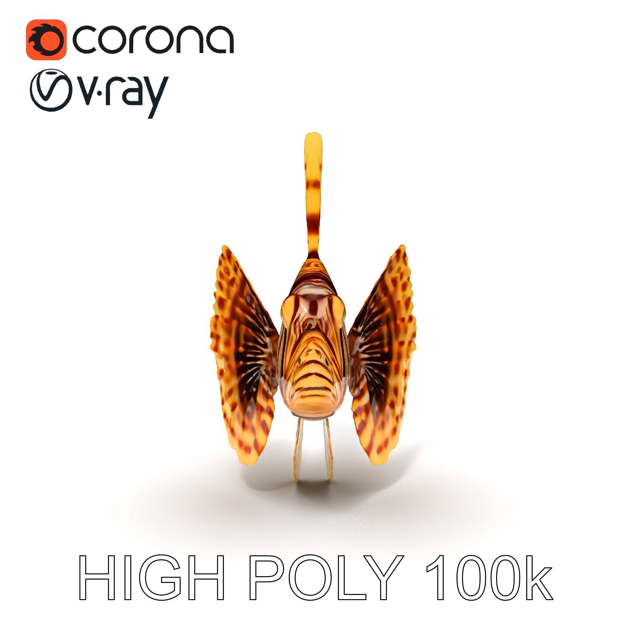 Lionfish D Model Pack for Aquatic Scenes Low-poly 3D model_20