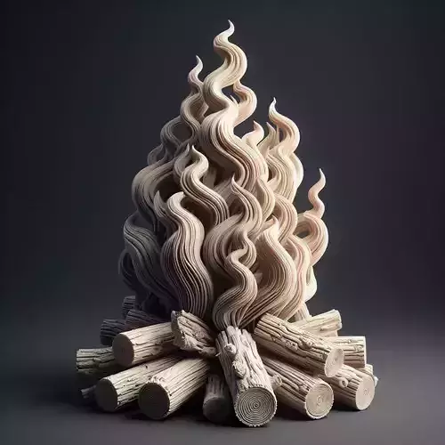 Bonfire Sculpture 3D print model