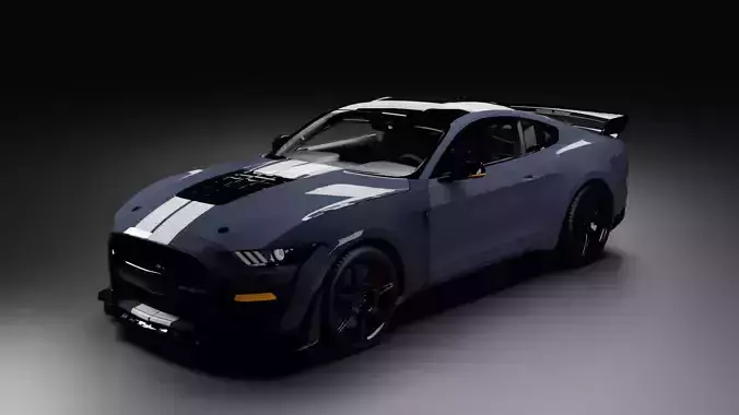 Mustang Shelby GT500 Free low-poly 3D model