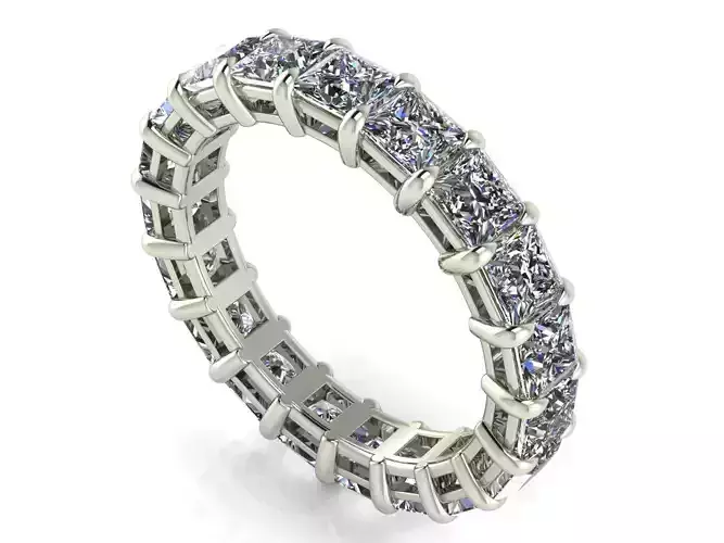 Classic Eternity Bands - Princess Cut - 20 - 40 - 60 points 