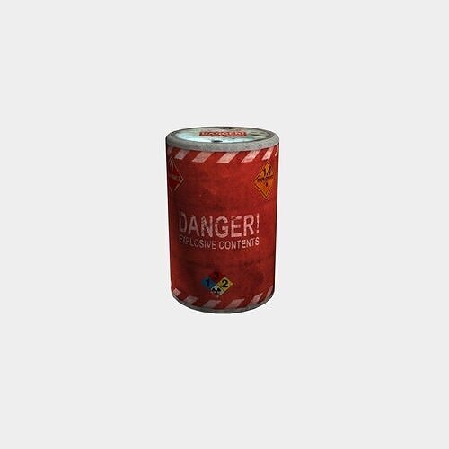 Explosive Barrel Free 3D model