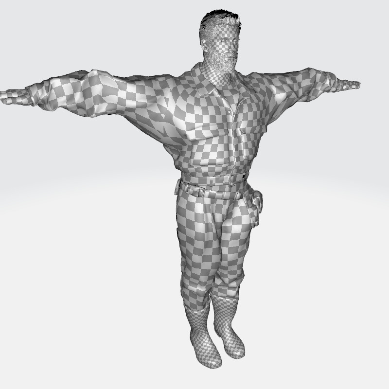 Rick Military Mechanic Game-Ready Repairman Character Low-poly 3D model_22