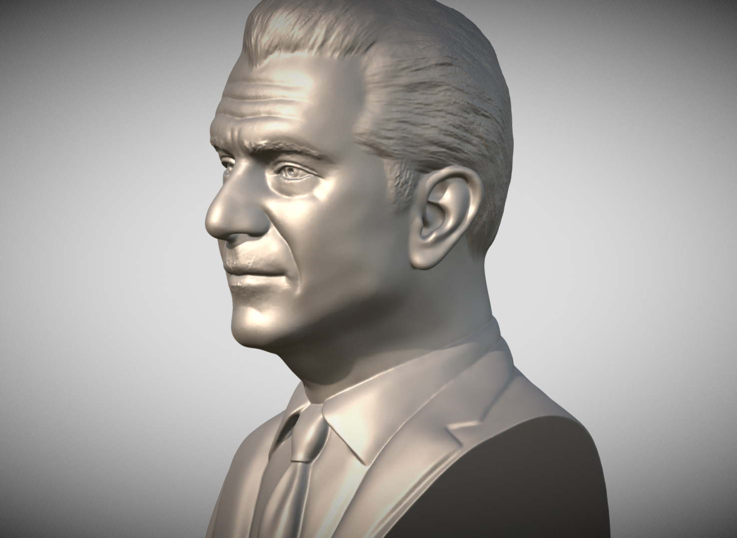 Mel Gibson bust 3D print model_2