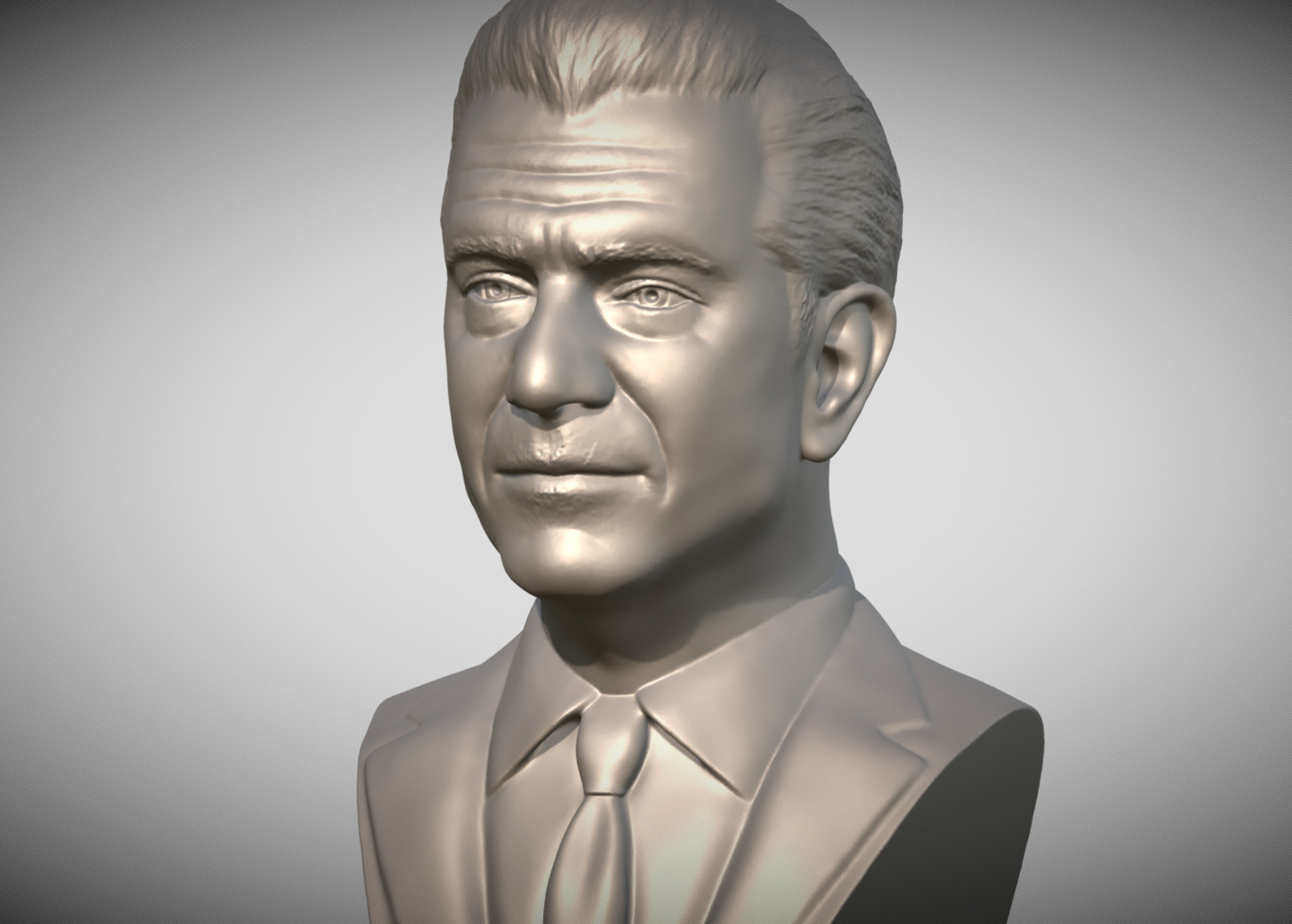 Mel Gibson bust 3D print model_1