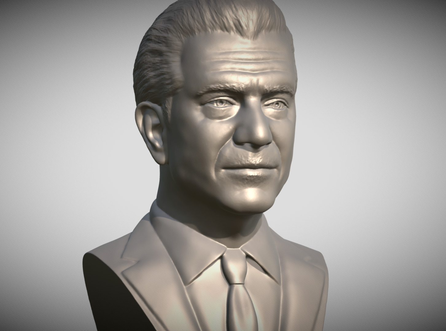 Mel Gibson bust 3D print model_9