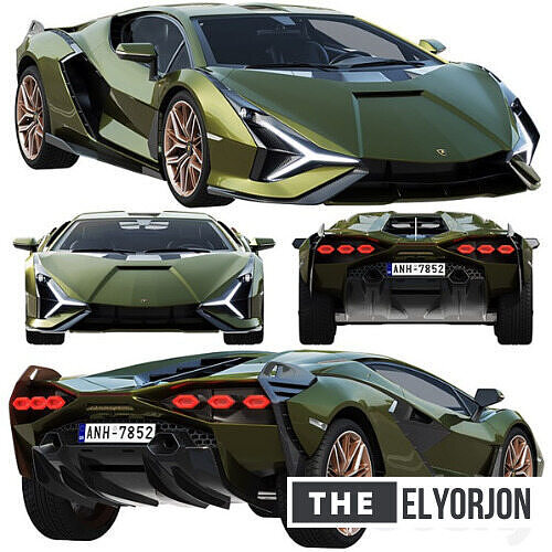 Automobile Lamborghini Sian 3D print model
