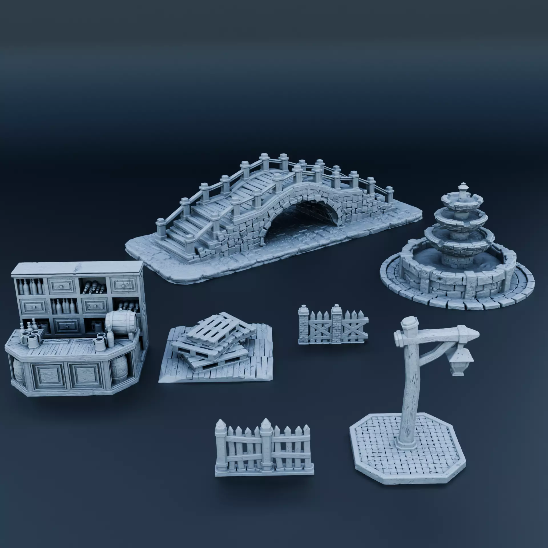 Medieval props 3D print model