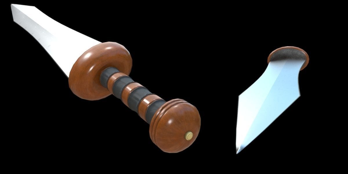 Gladius Mainz Sword Low-poly 3D model_3