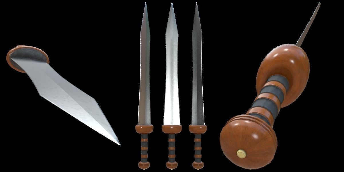 Gladius Mainz Sword Low-poly 3D model_2