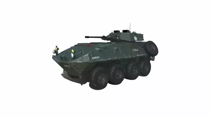 LAV 25 Light Armored Vehicle Low-poly PBR Low-poly 3D model