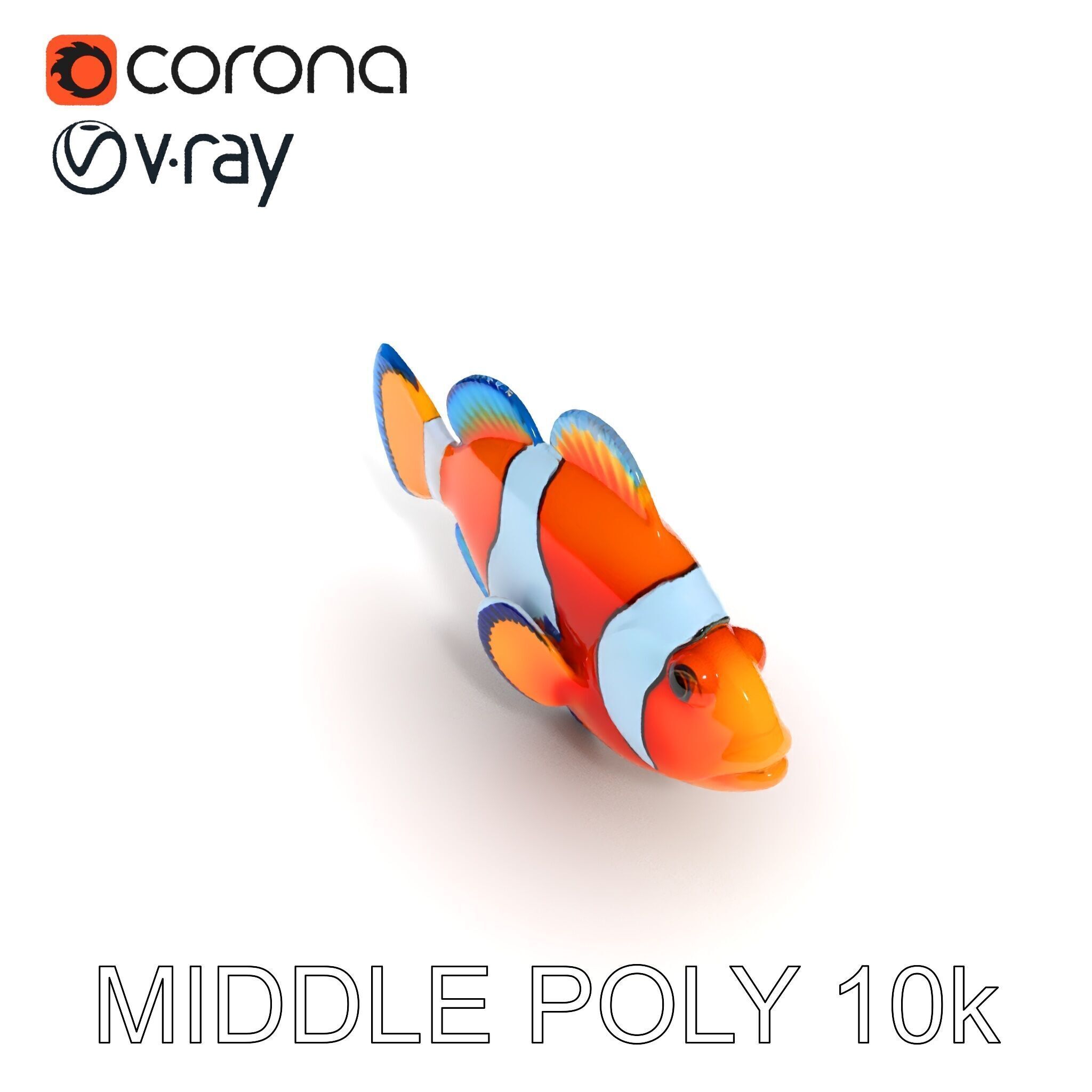 Clownfish Aquarium Model Pack Low-poly 3D model_18
