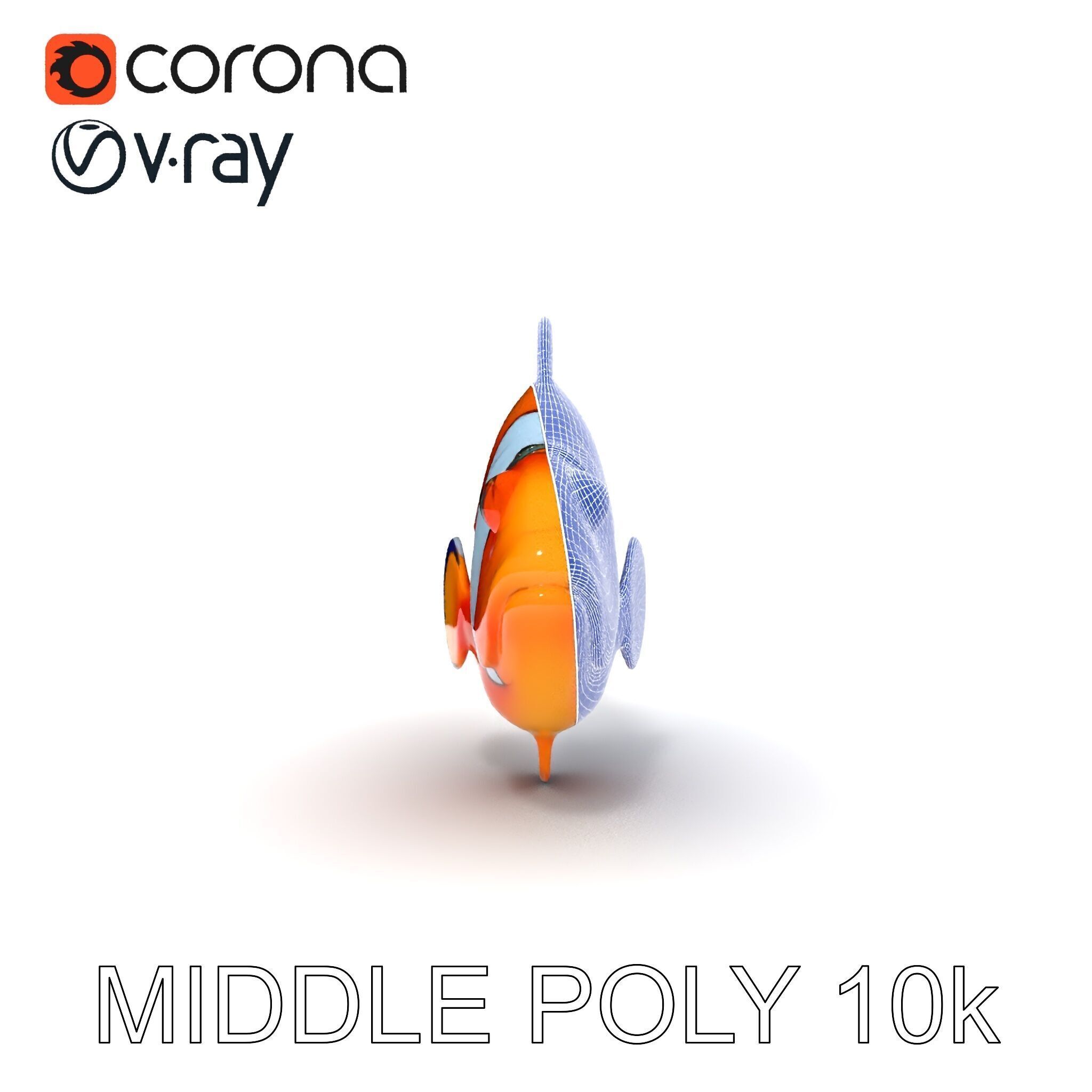 Clownfish Aquarium Model Pack Low-poly 3D model_20