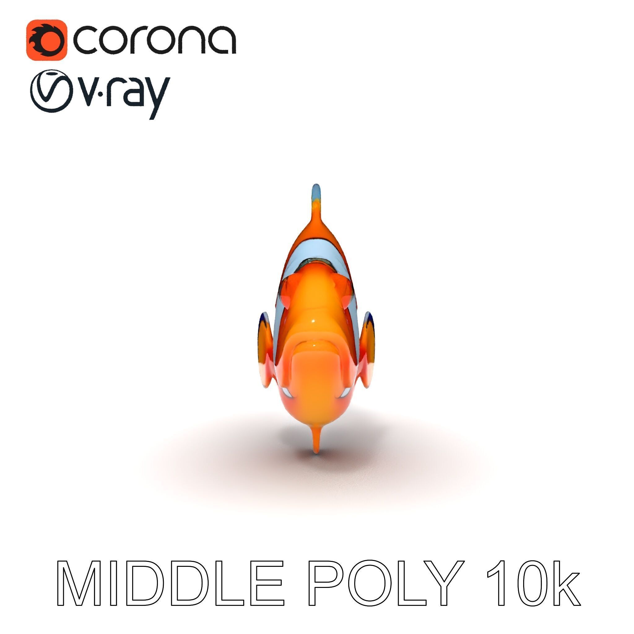 Clownfish Aquarium Model Pack Low-poly 3D model_32