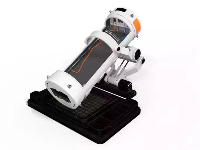 Sci-Fi Medical Bed  Low-poly 3D model