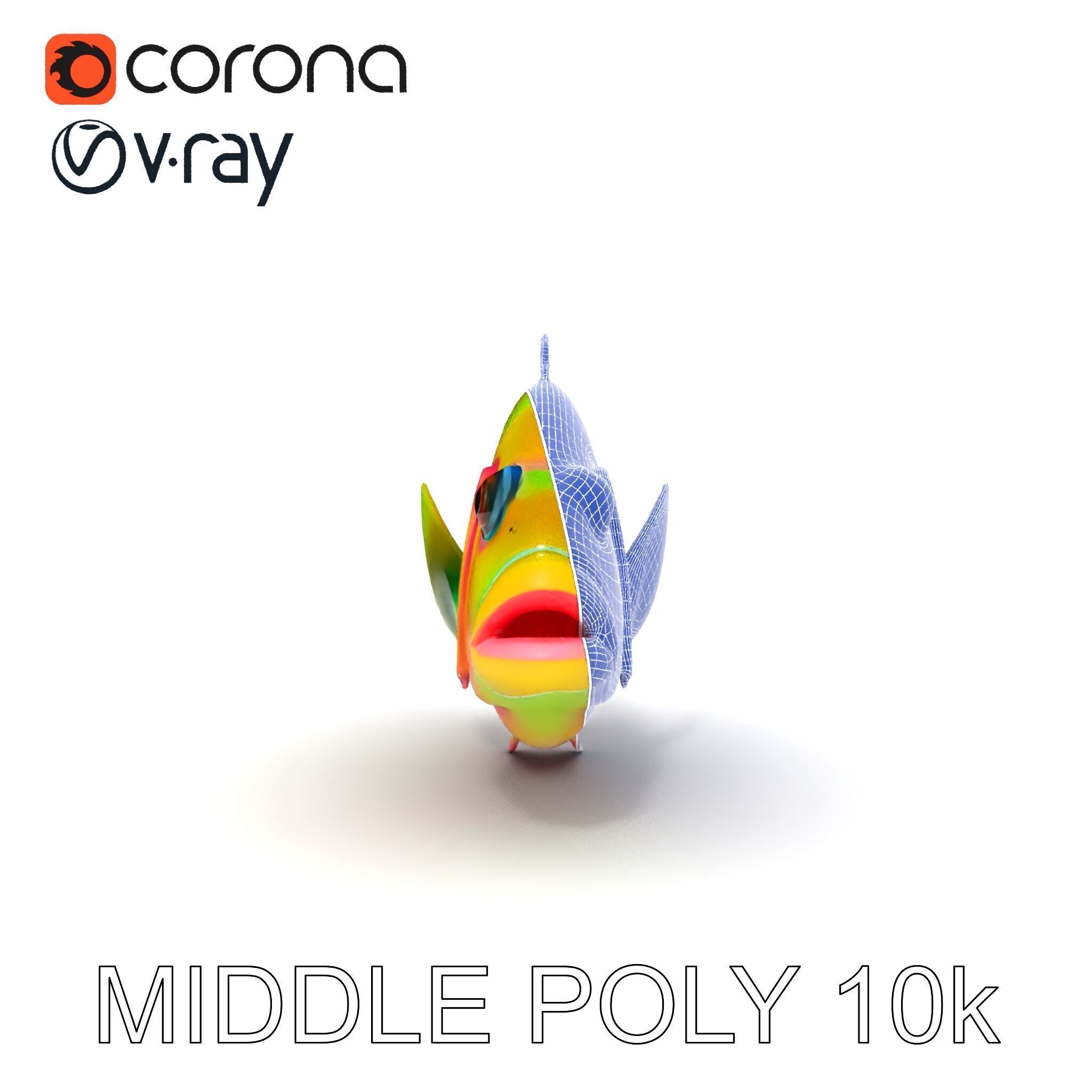 Colorful Tropical Fish D Model Pack Low-poly 3D model_12