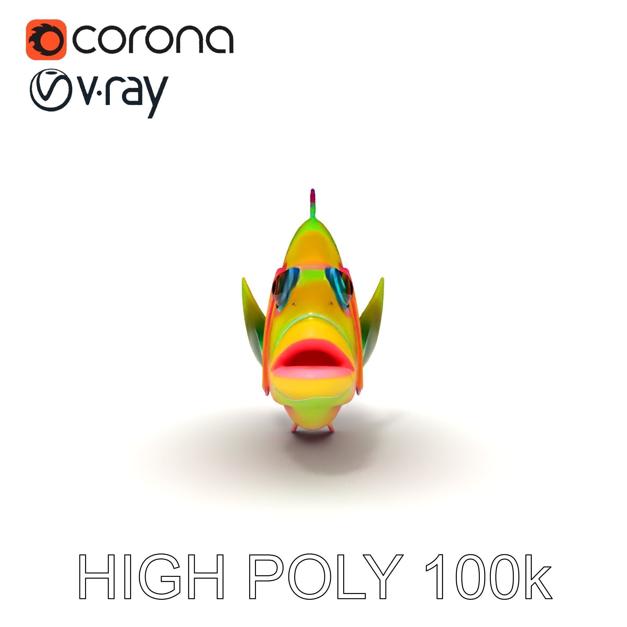 Colorful Tropical Fish D Model Pack Low-poly 3D model_30