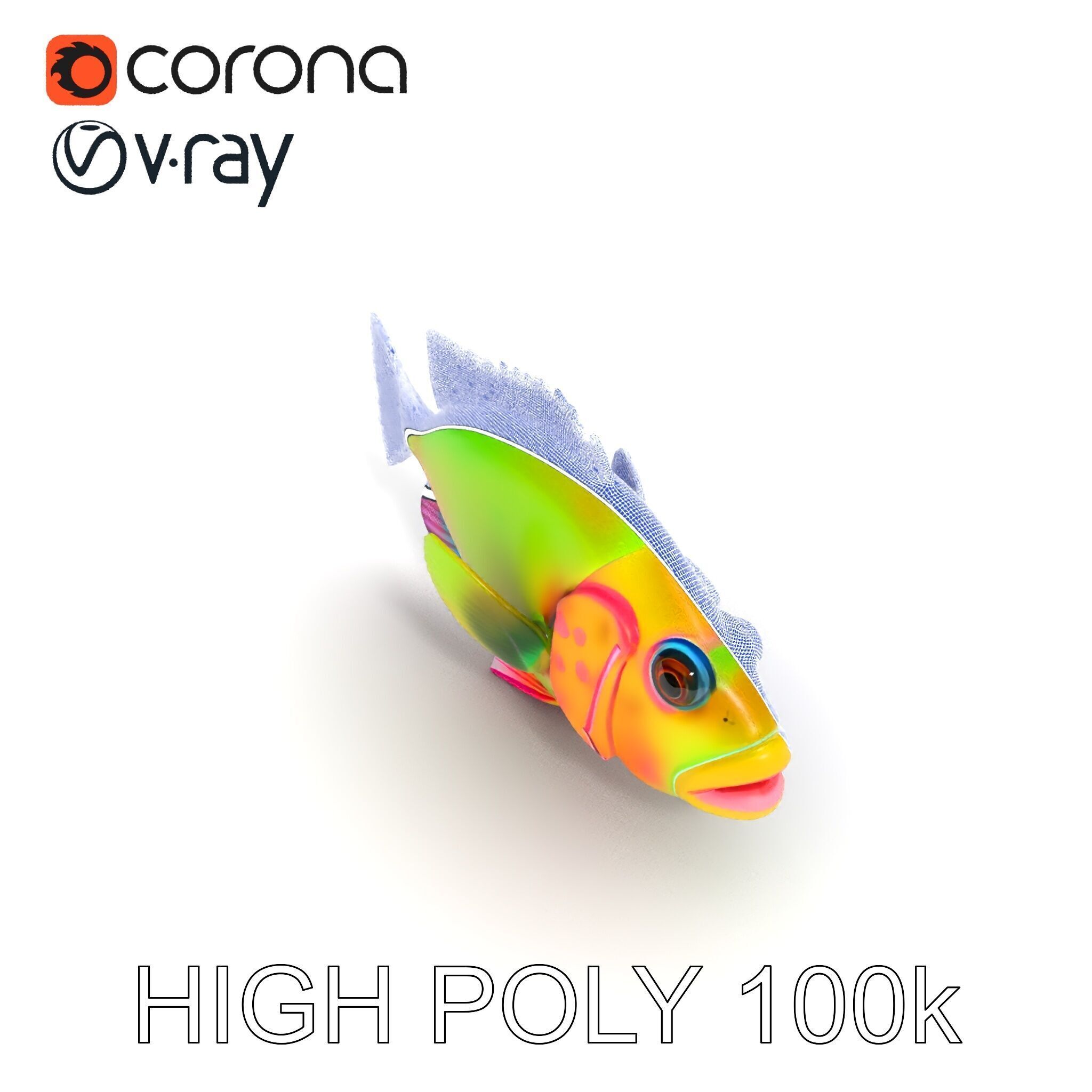 Colorful Tropical Fish D Model Pack Low-poly 3D model_8