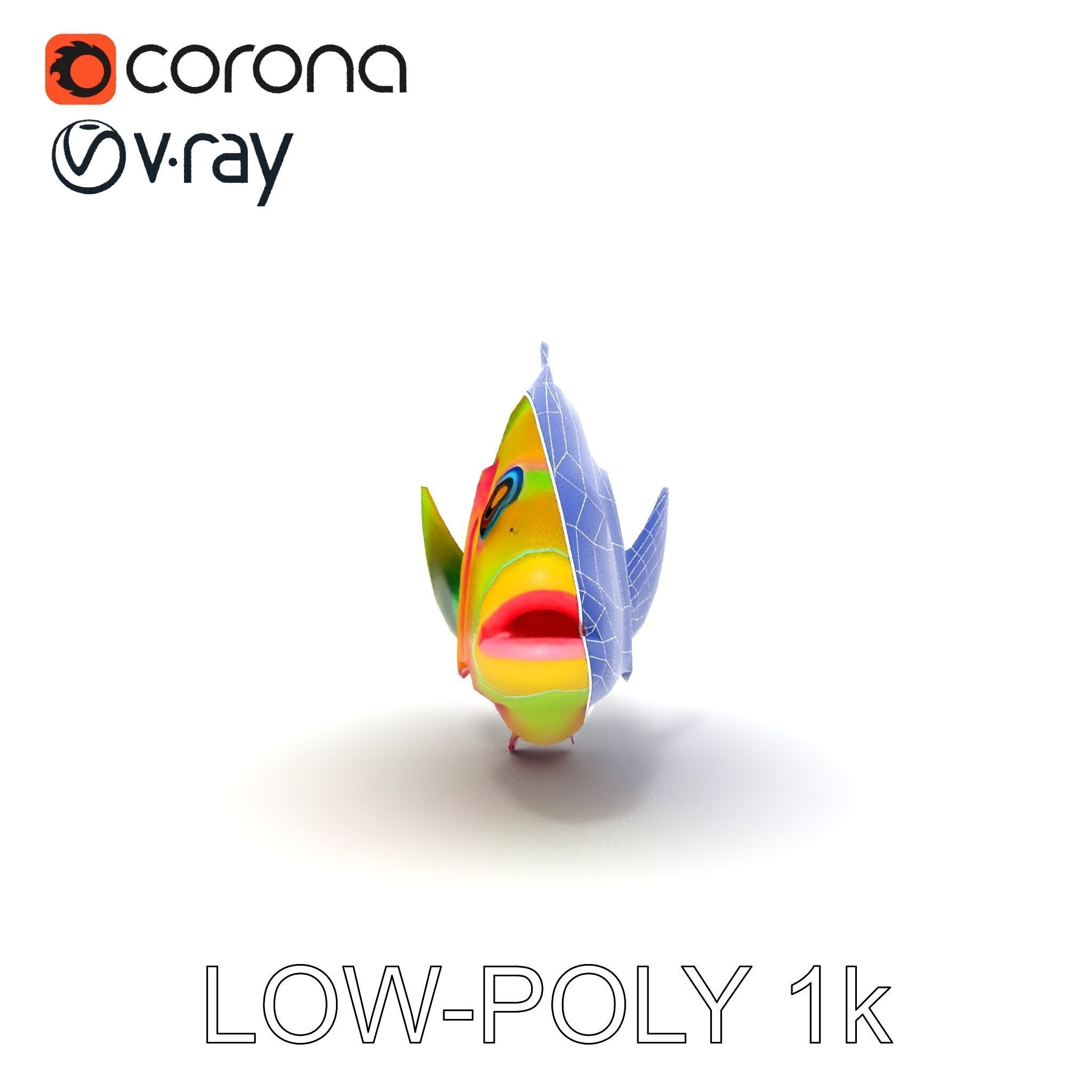 Colorful Tropical Fish D Model Pack Low-poly 3D model_17