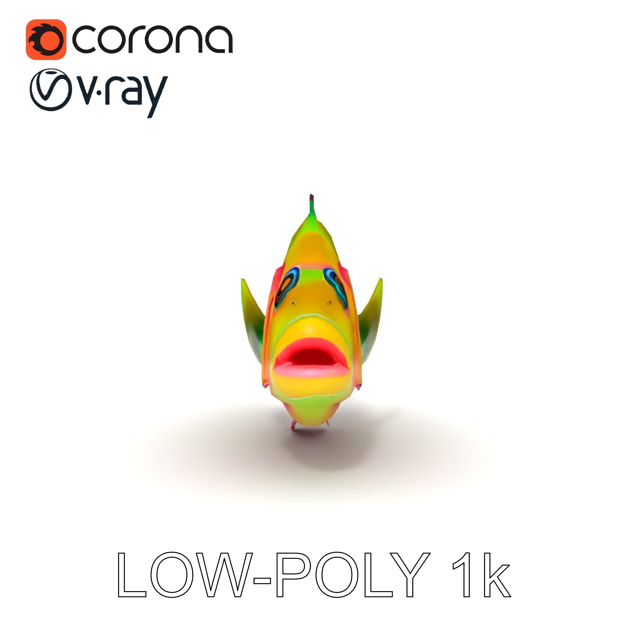 Colorful Tropical Fish D Model Pack Low-poly 3D model_20