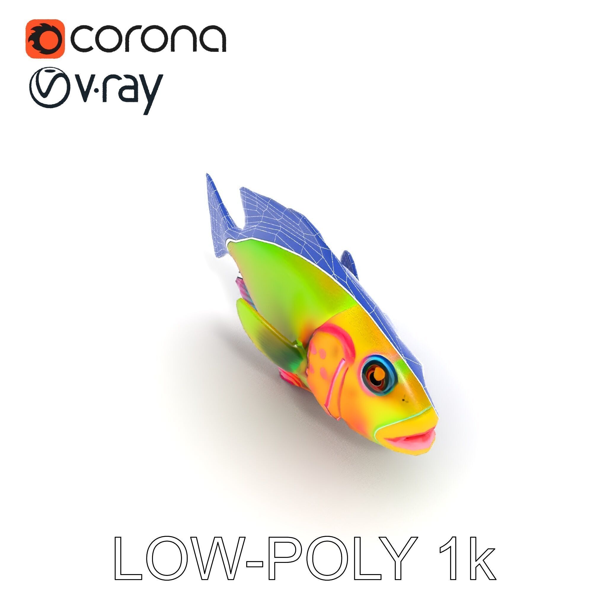 Colorful Tropical Fish D Model Pack Low-poly 3D model_32