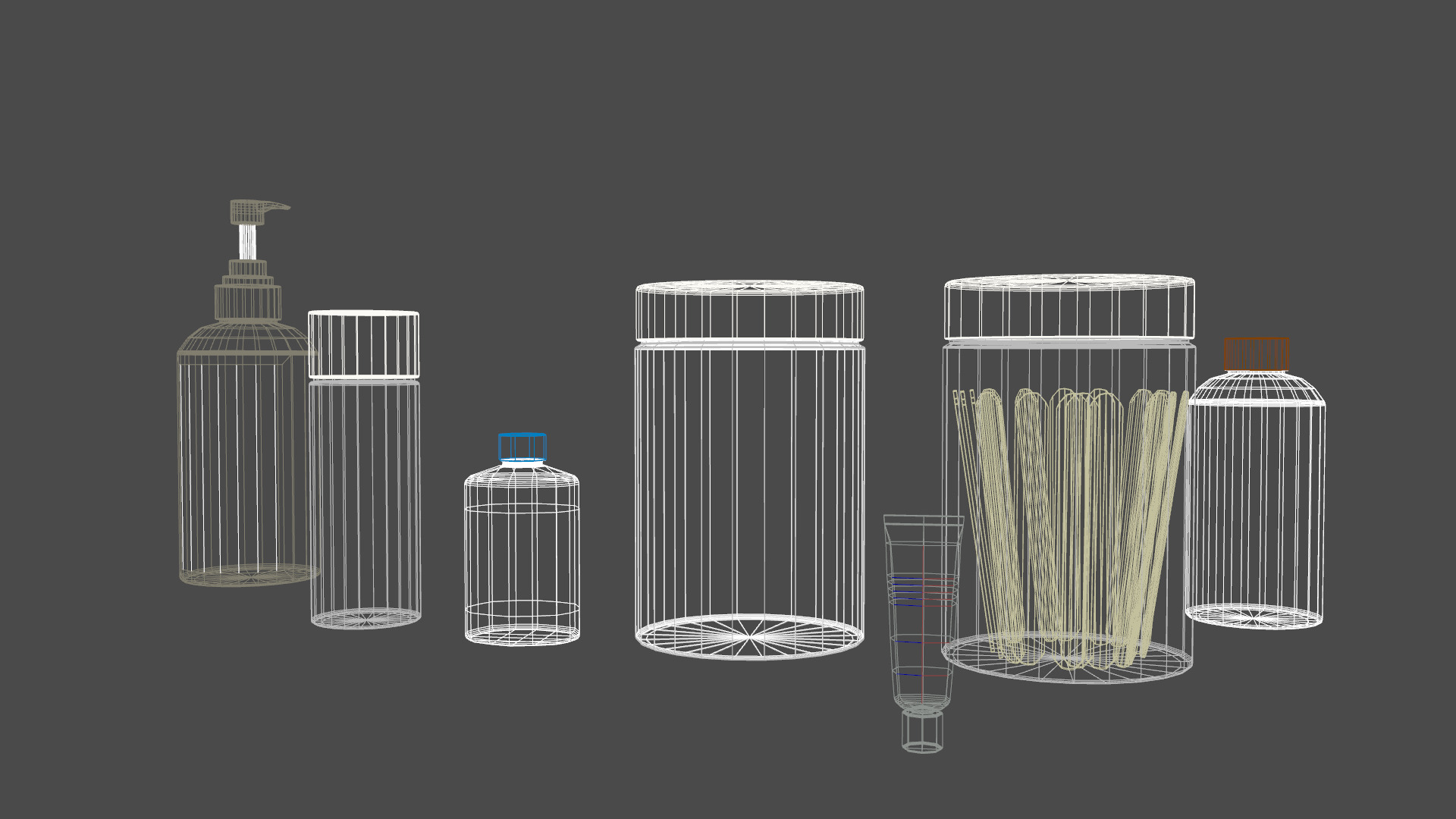 Medical Bottles and Jars Pack Low-poly 3D model_15