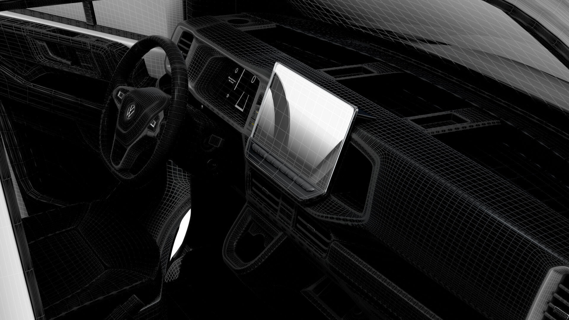 VW Crafter Van MWB LR HQInterior 2025 3D model_24