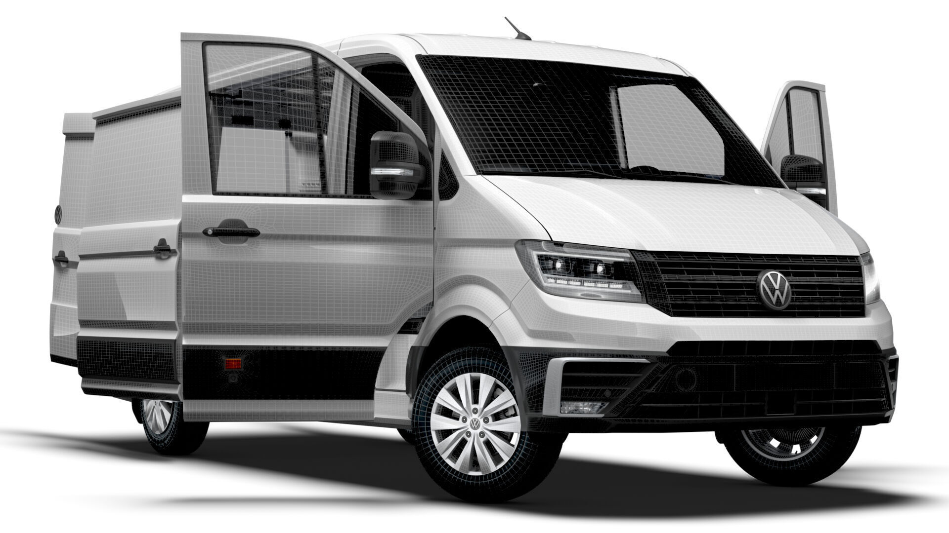 VW Crafter Van MWB LR HQInterior 2025 3D model_14