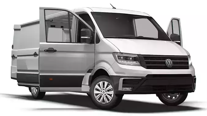 VW Crafter Van MWB LR HQInterior 2025 3D model VW Crafter Van MWB LR HQInterior 2025 3D model