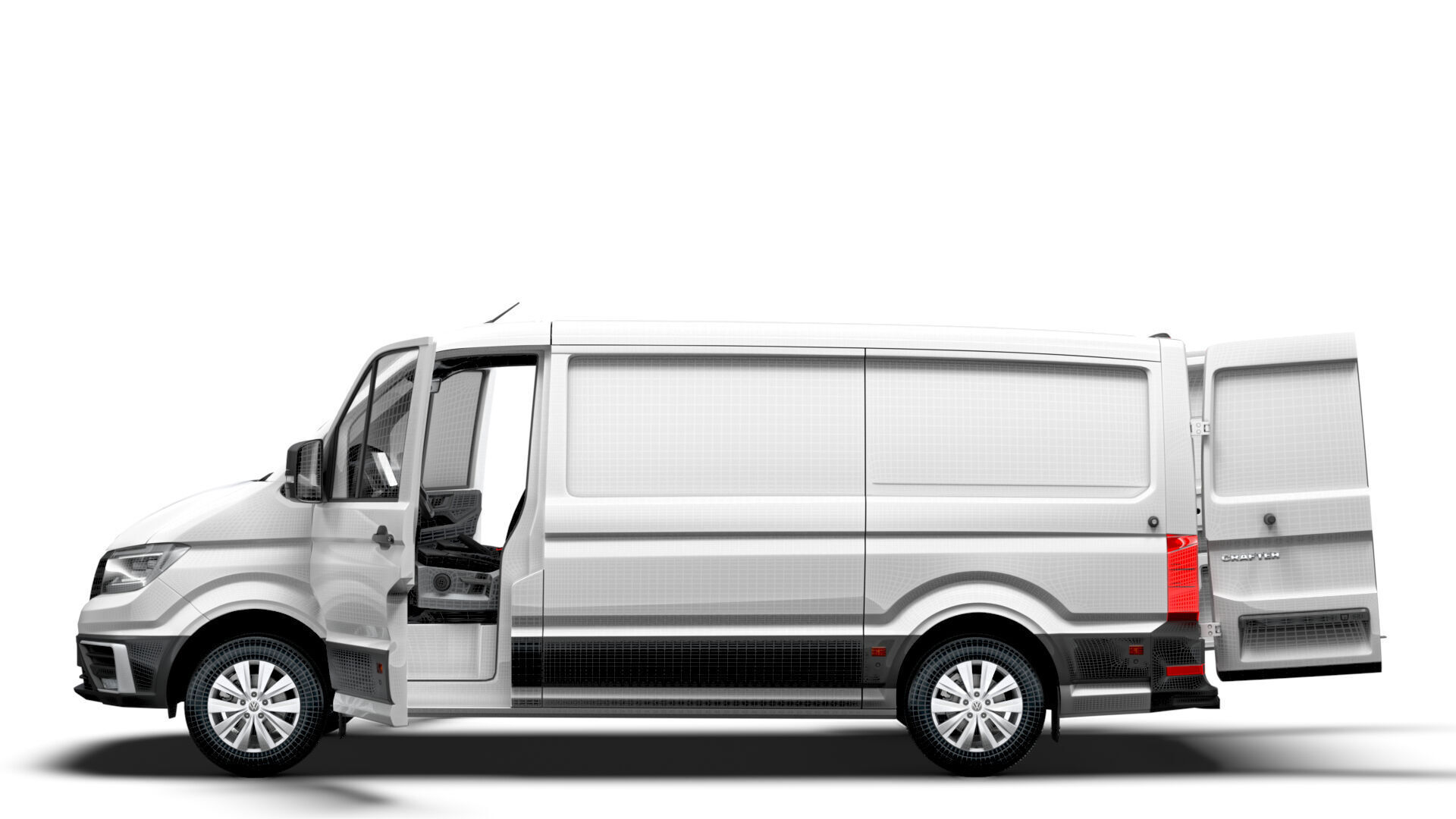 VW Crafter Van MWB LR HQInterior 2025 3D model_17